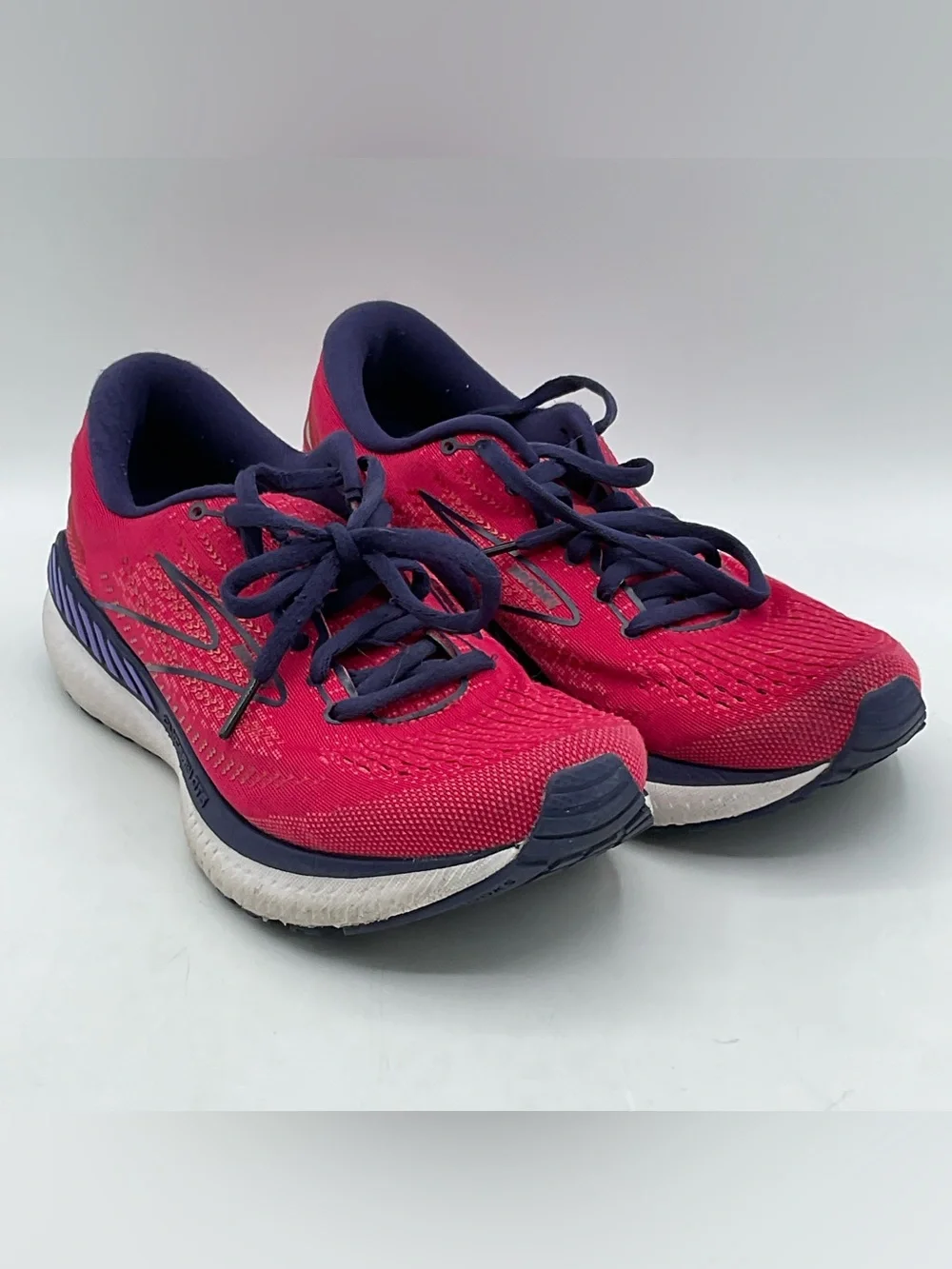 Brooks Glycerin GTS 20 Women’s Size 9 B Running Shoes Pink Navy Support